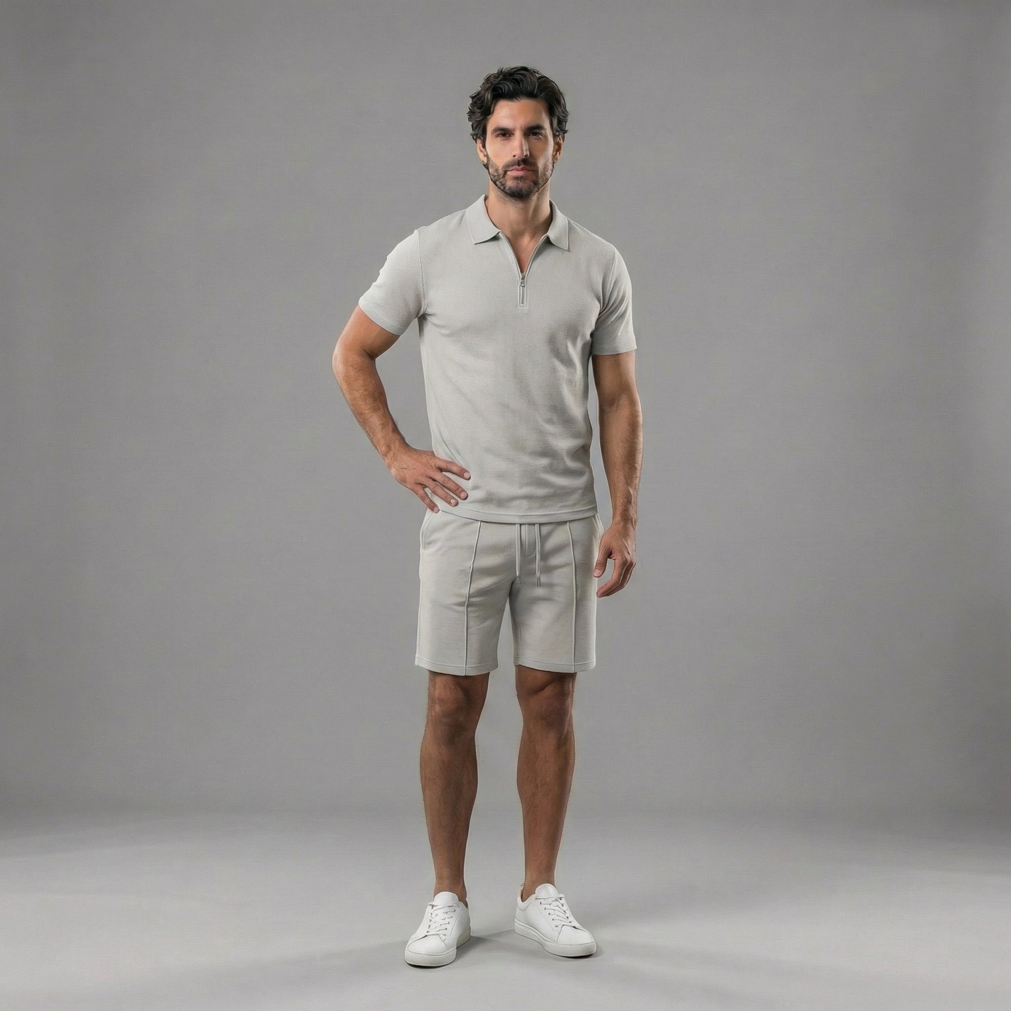 Men's polo and shorts set | casual daily cotton