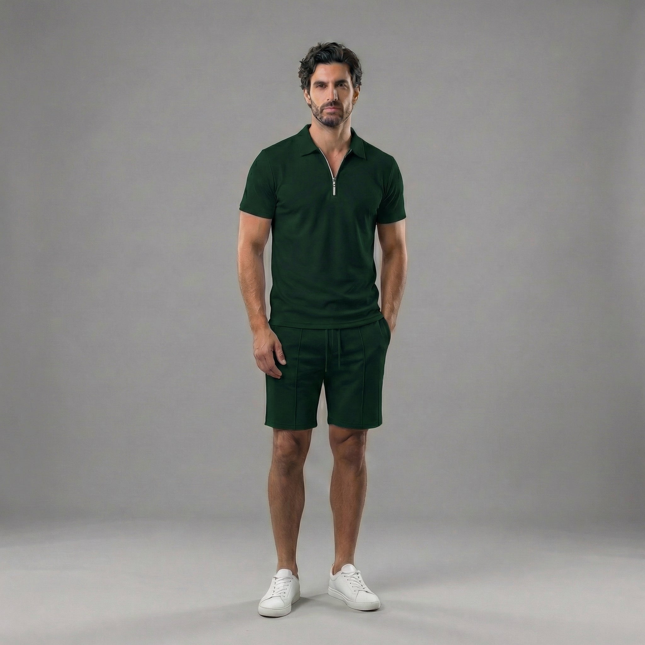 Men's polo and shorts set | casual daily cotton