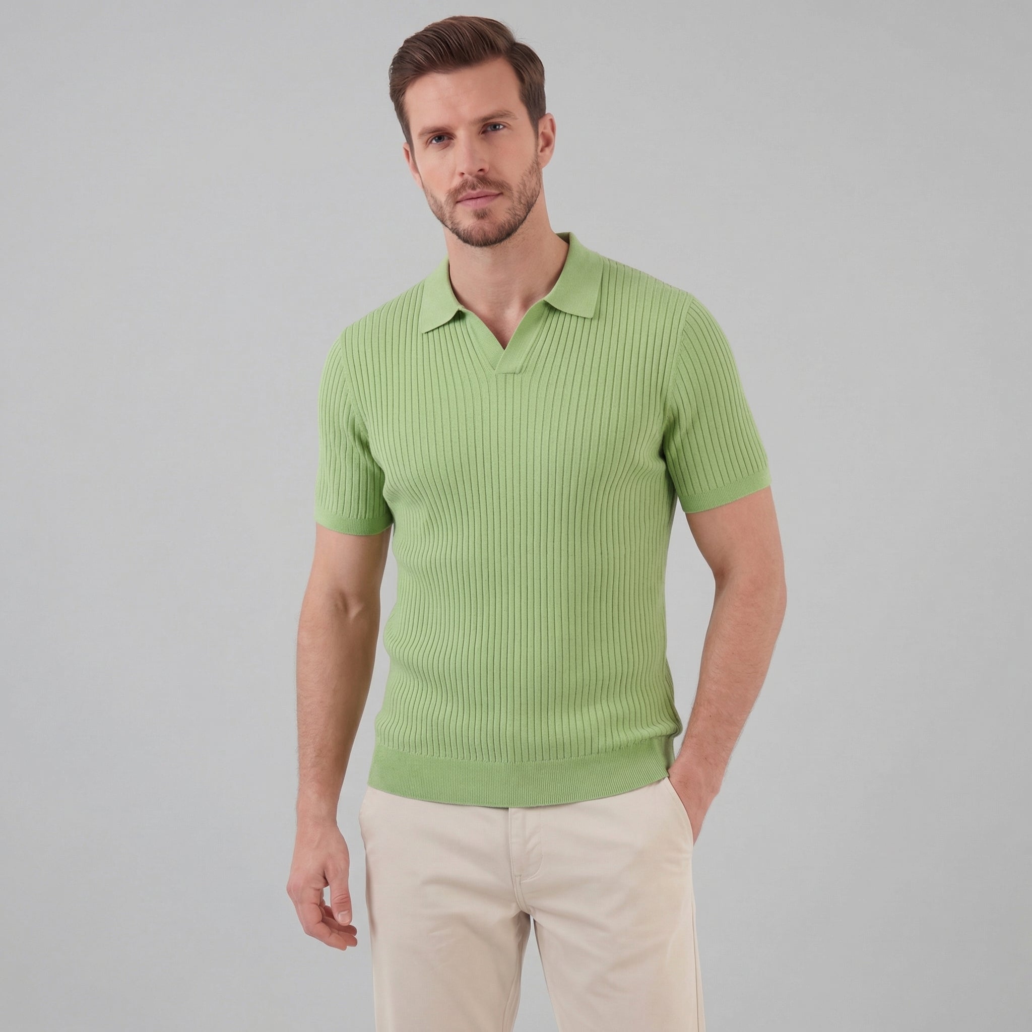 Polo punto hombre | camiseta de algodón entallada