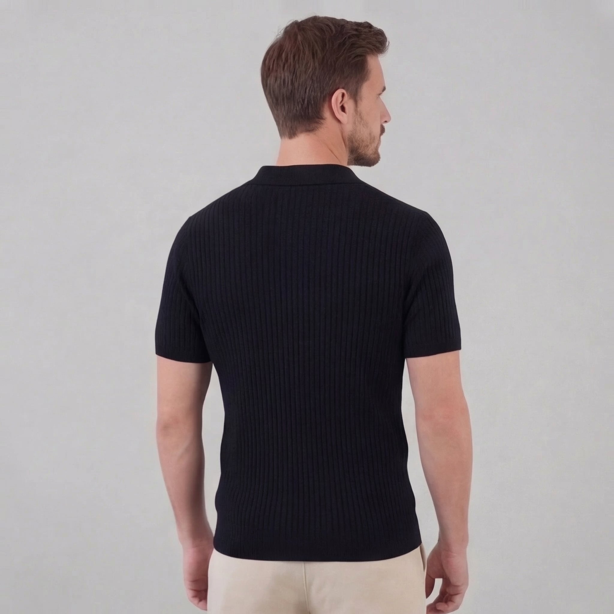 Polo punto hombre | camiseta de algodón entallada