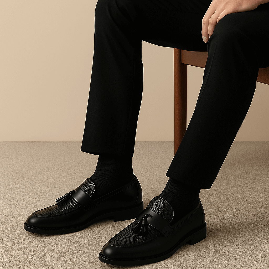 Mocassins trançados para homem — estilo slip-on para eventos