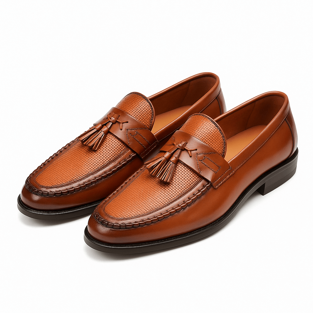 Mocasini împletiți pentru bărbați — stil slip-on pentru evenimente