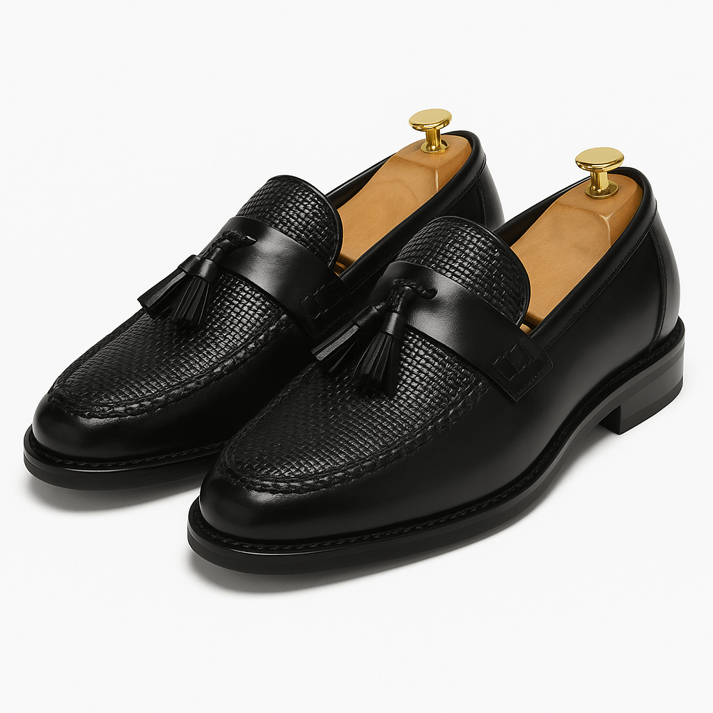 Mocasini împletiți pentru bărbați — stil slip-on pentru evenimente