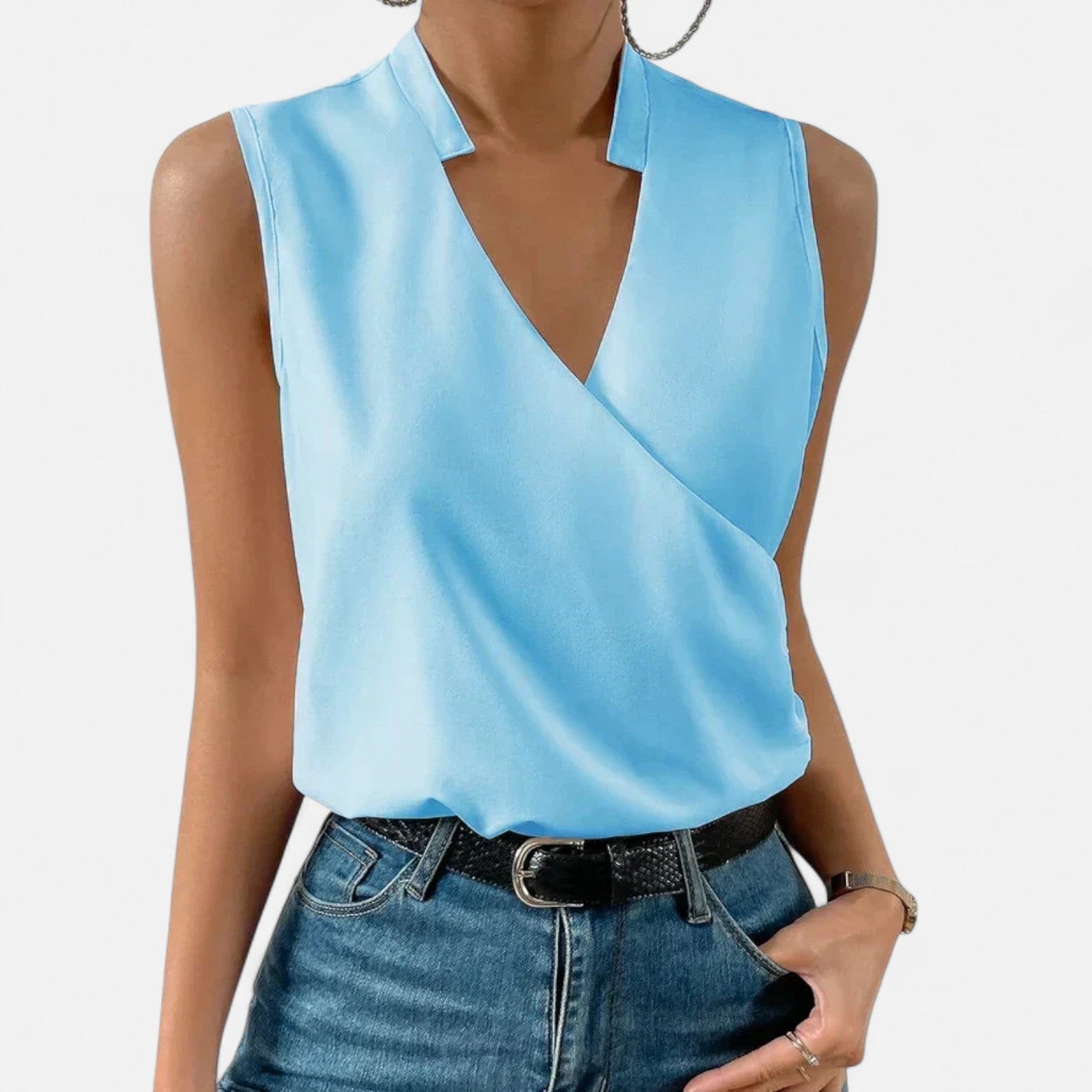 Eliaro Moda | Blusa de Verano con Escote en V para Mujer – Ligereza Casual, Estilo Atemporal