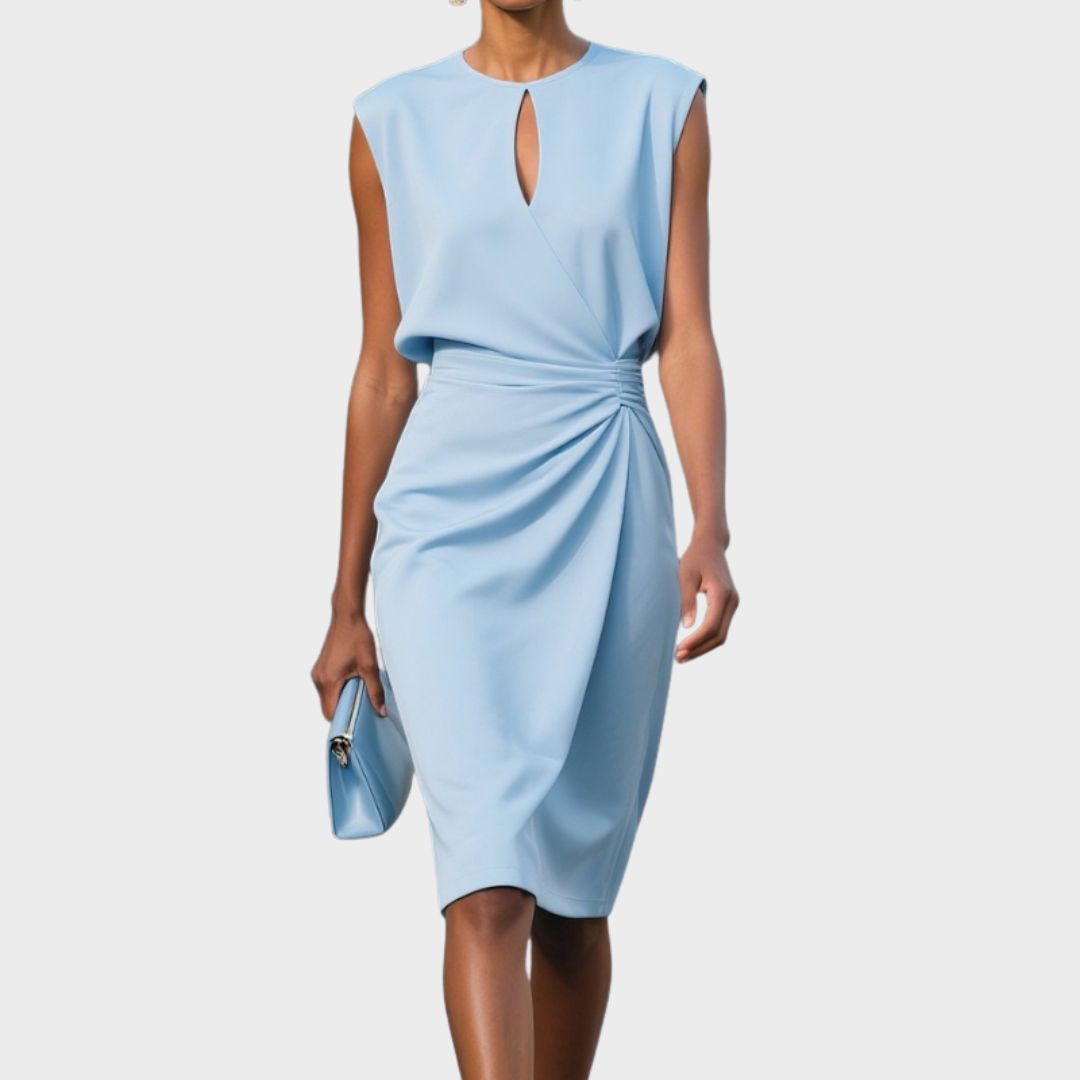 Fitted midi dress | sleeveless dress for events