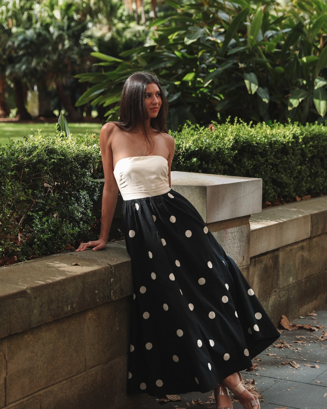 Robe bustier pour femme — mélange de coton et coupe trapèze — décontractée d'été