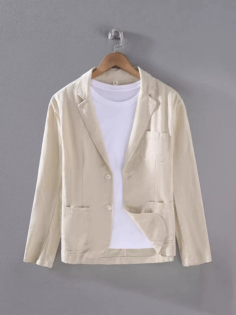 Men's Linen Blazer - Unstructured Summer Jacket