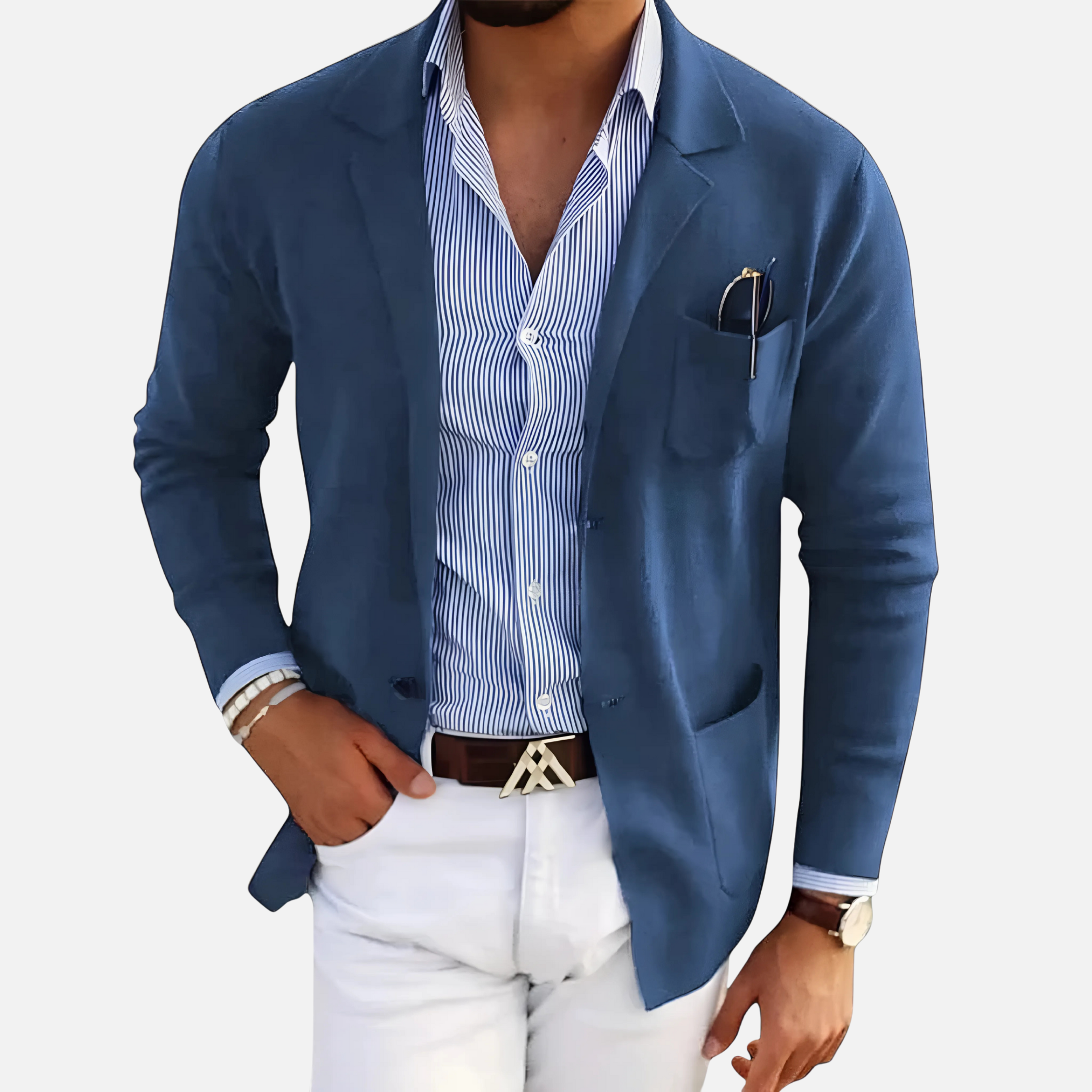 Eliaro Moda | Blazer Hombre Clásico con Bolsillos de Tapeta
