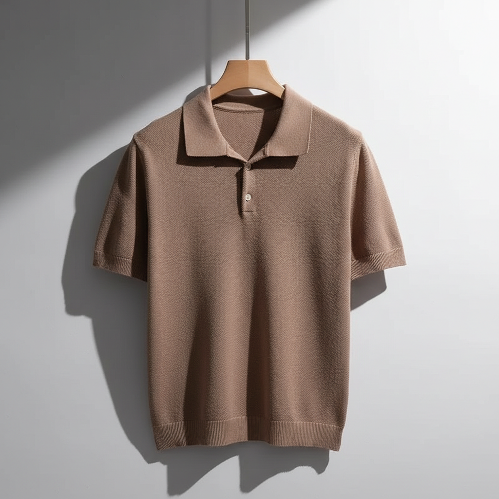 Tricou polo bărbați din bumbac cu croială croitorie — casual