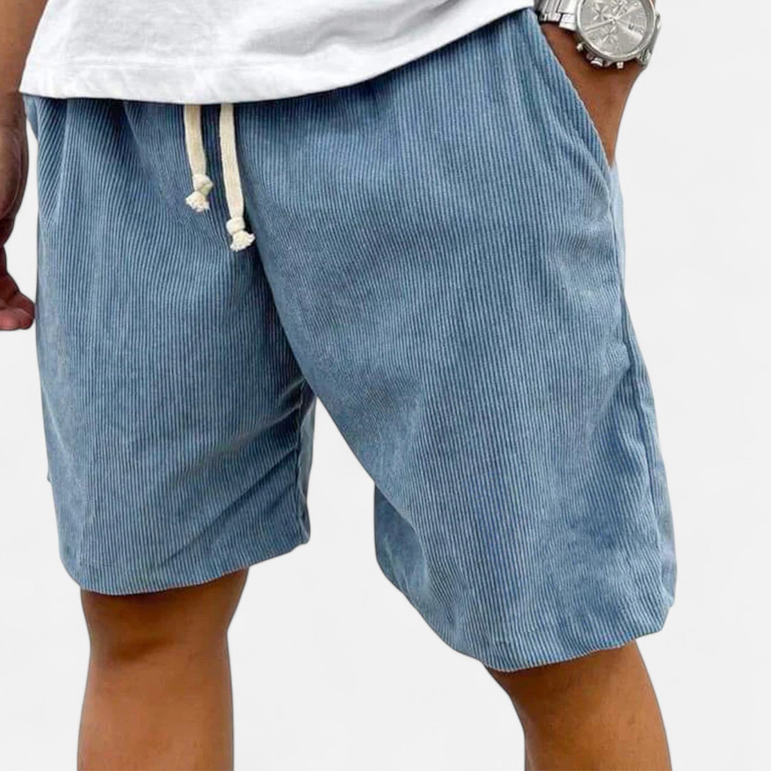 Eliaro Moda | Pantalones Cortos de Pana para Hombre – Estilo Relajado con Textura Clásica y Sofisticación Natural