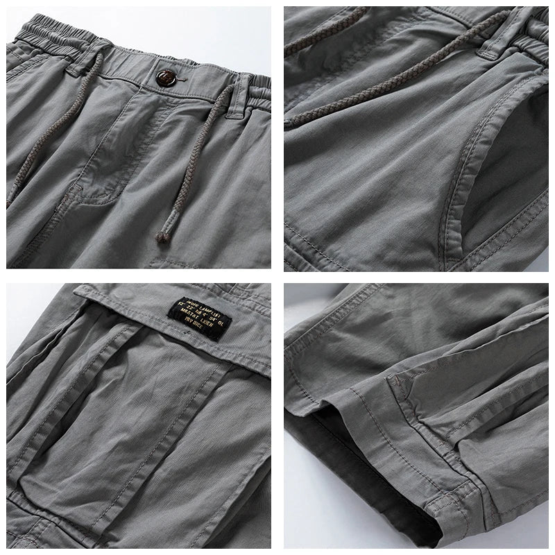 Cargo shorts — durable cotton with multiple pockets — casual