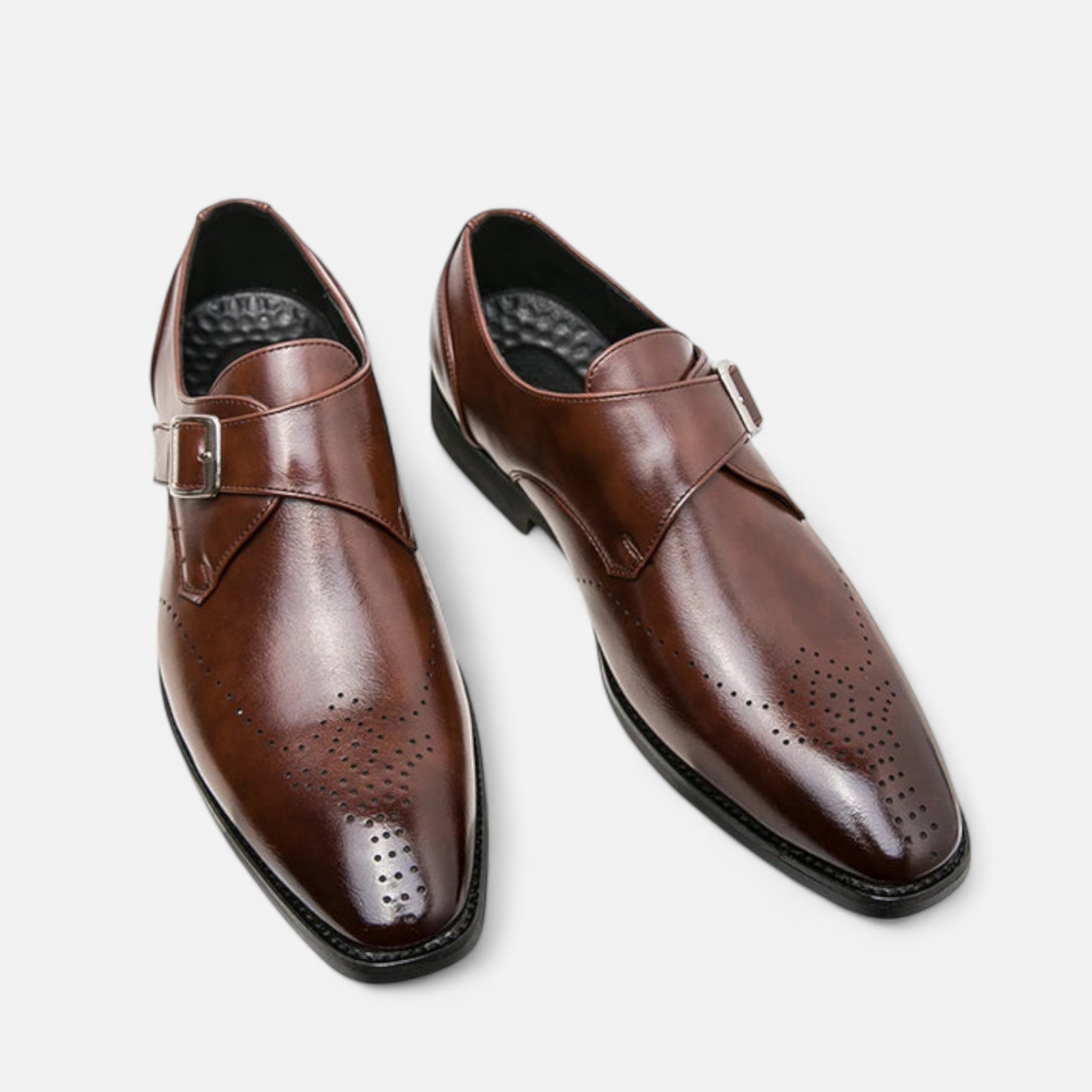 Eliaro Moda | Zapatos Monk Strap Hombre Ashford Puntera Perforada
