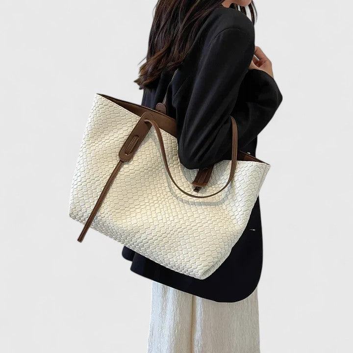 Velká proplétaná dámská taška shopper tote