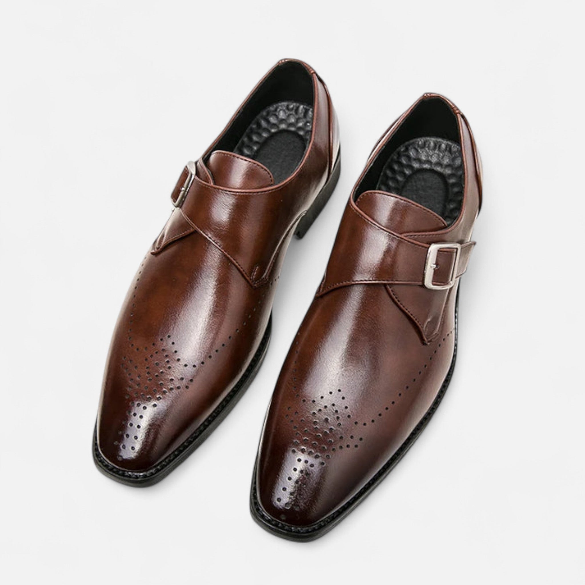 Eliaro Moda | Zapatos Monk Strap Hombre Ashford Puntera Perforada