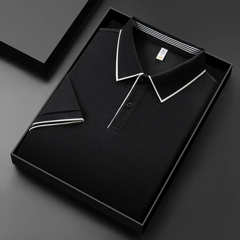 Polo de malha com textura para homem — casual