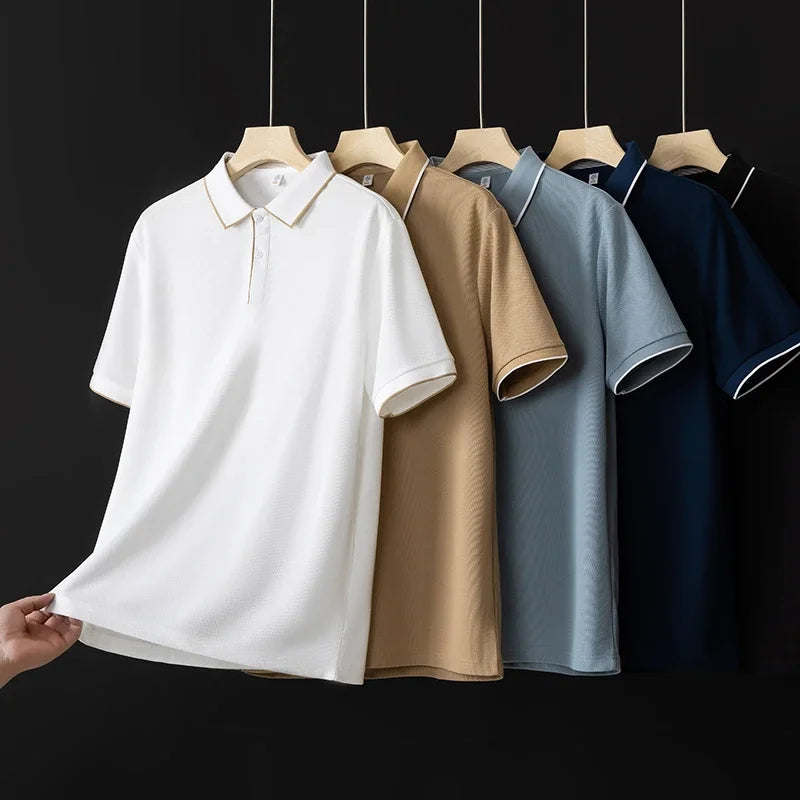 Pánské pletené polo s texturou — casual