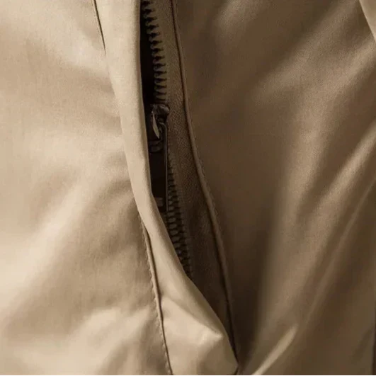 Veste bomber pour homme en polyester coupe slim fit avec fermeture éclair