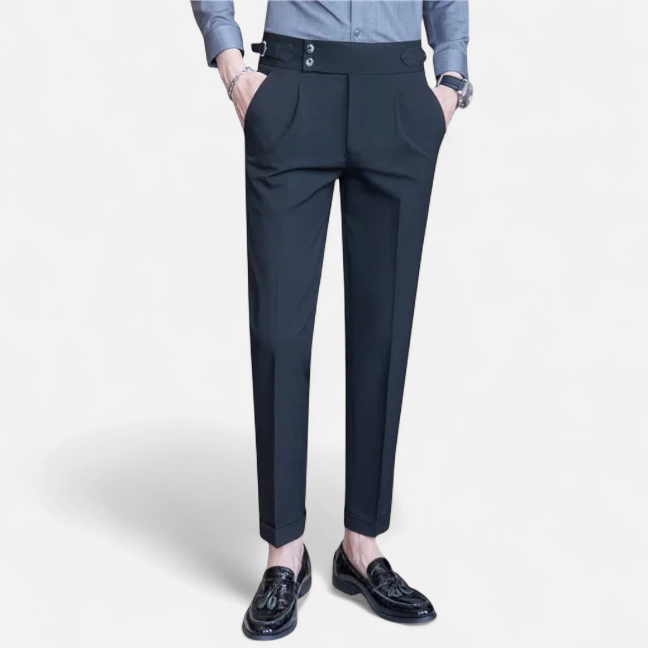 Eliaro Moda | Pantalones Elegantes Hombre Estilo Inglés Ajuste Fino