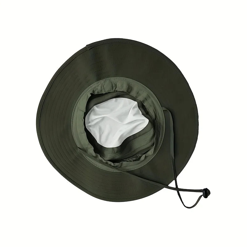 Chapeau bob respirant de soleil pour la pêche et la randonnée avec mentonnière