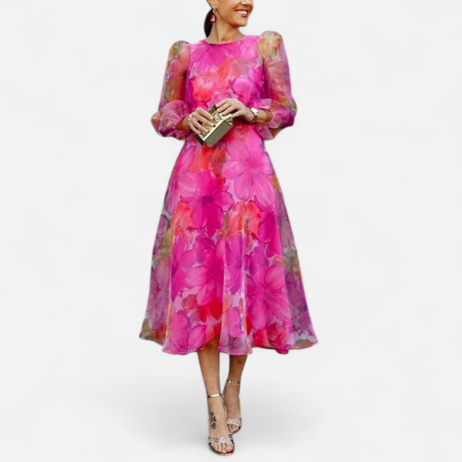 Eliaro Moda | Vestido de Mujer con Estampado Floral – Silueta Elegante con Encanto Natural para Toda Ocasión