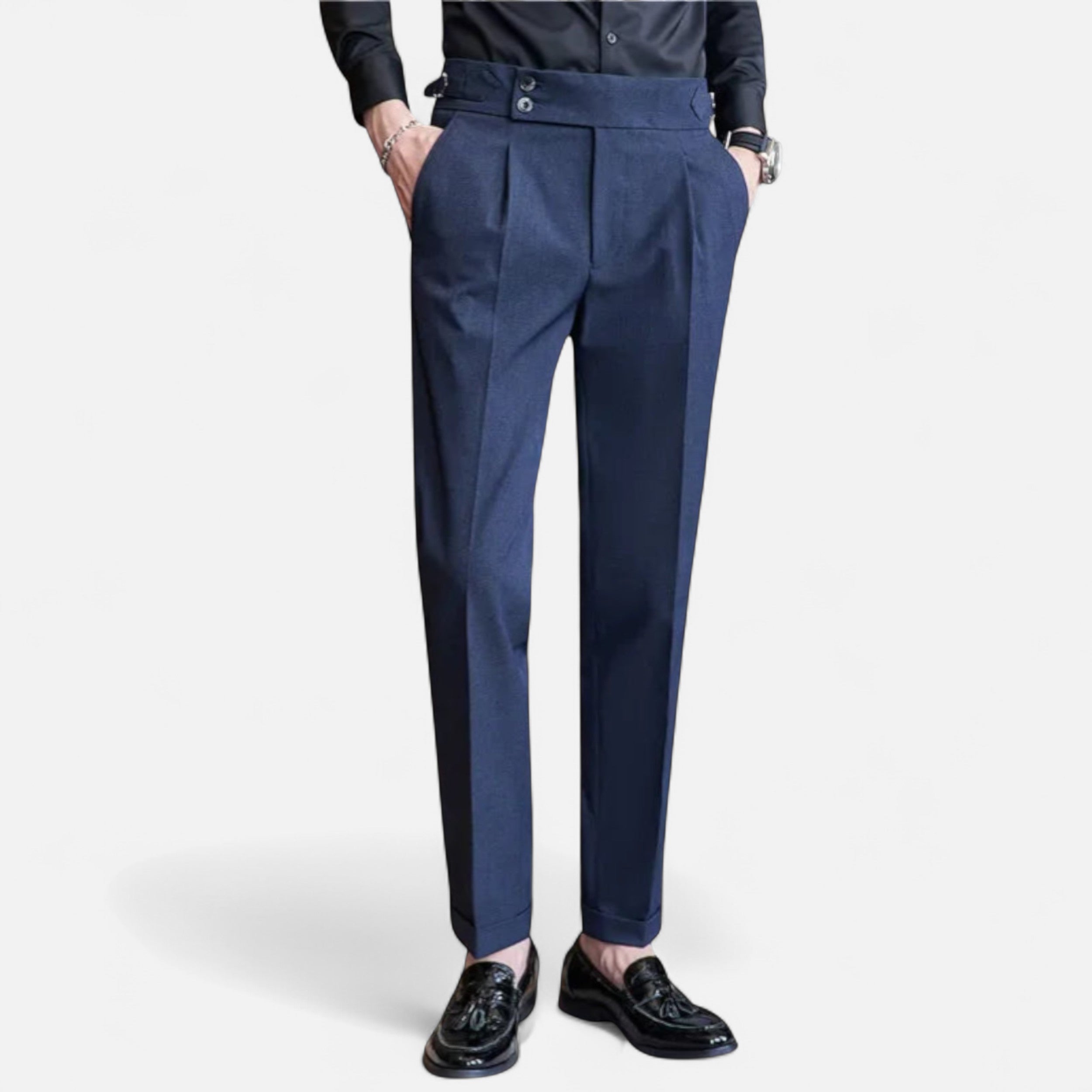 Eliaro Moda | Pantalones Elegantes Hombre Estilo Inglés Ajuste Fino