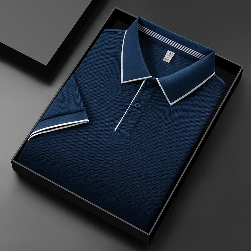 Pánské pletené polo s texturou — casual