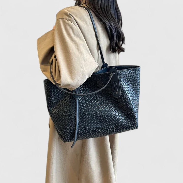 Velká proplétaná dámská taška shopper tote