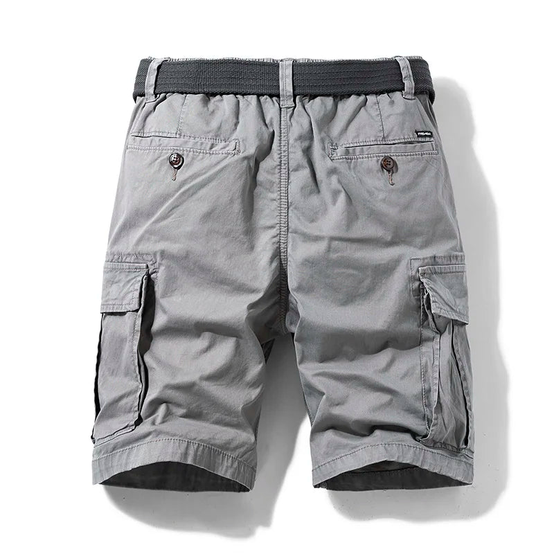 Cargo shorts — durable cotton with multiple pockets — casual