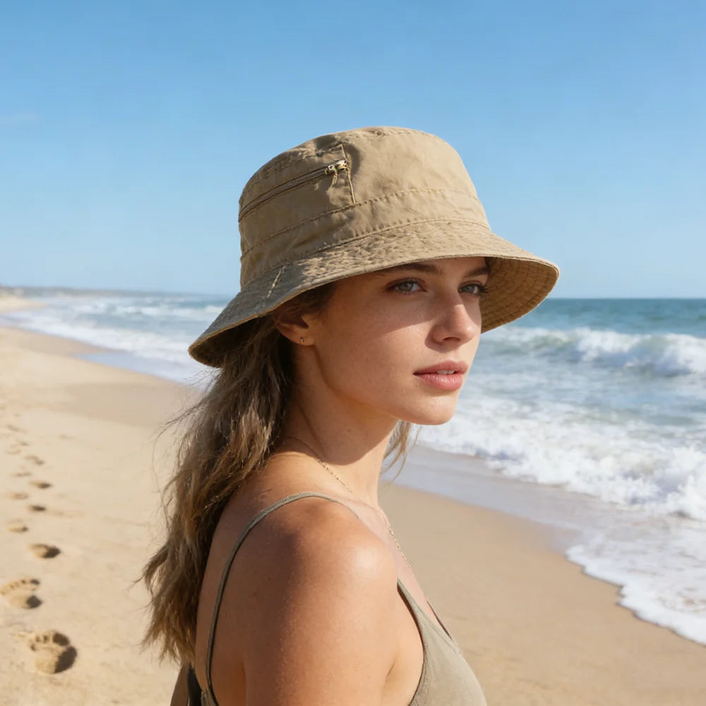 Chapeau de pêcheur en coton unisexe pour activités de plein air