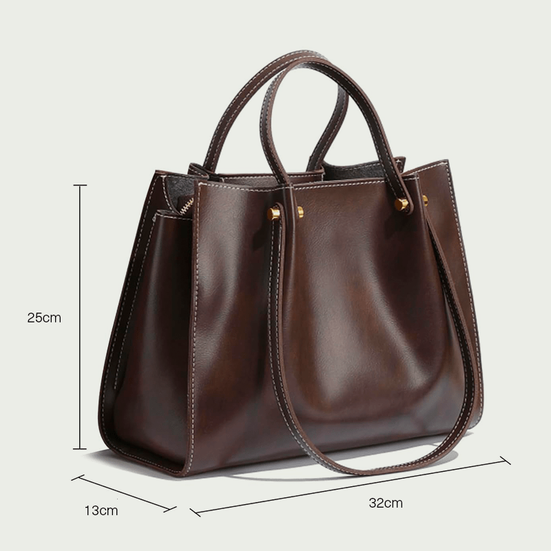 Dámská veganská kožená taška přes rameno s uzavíráním na zip