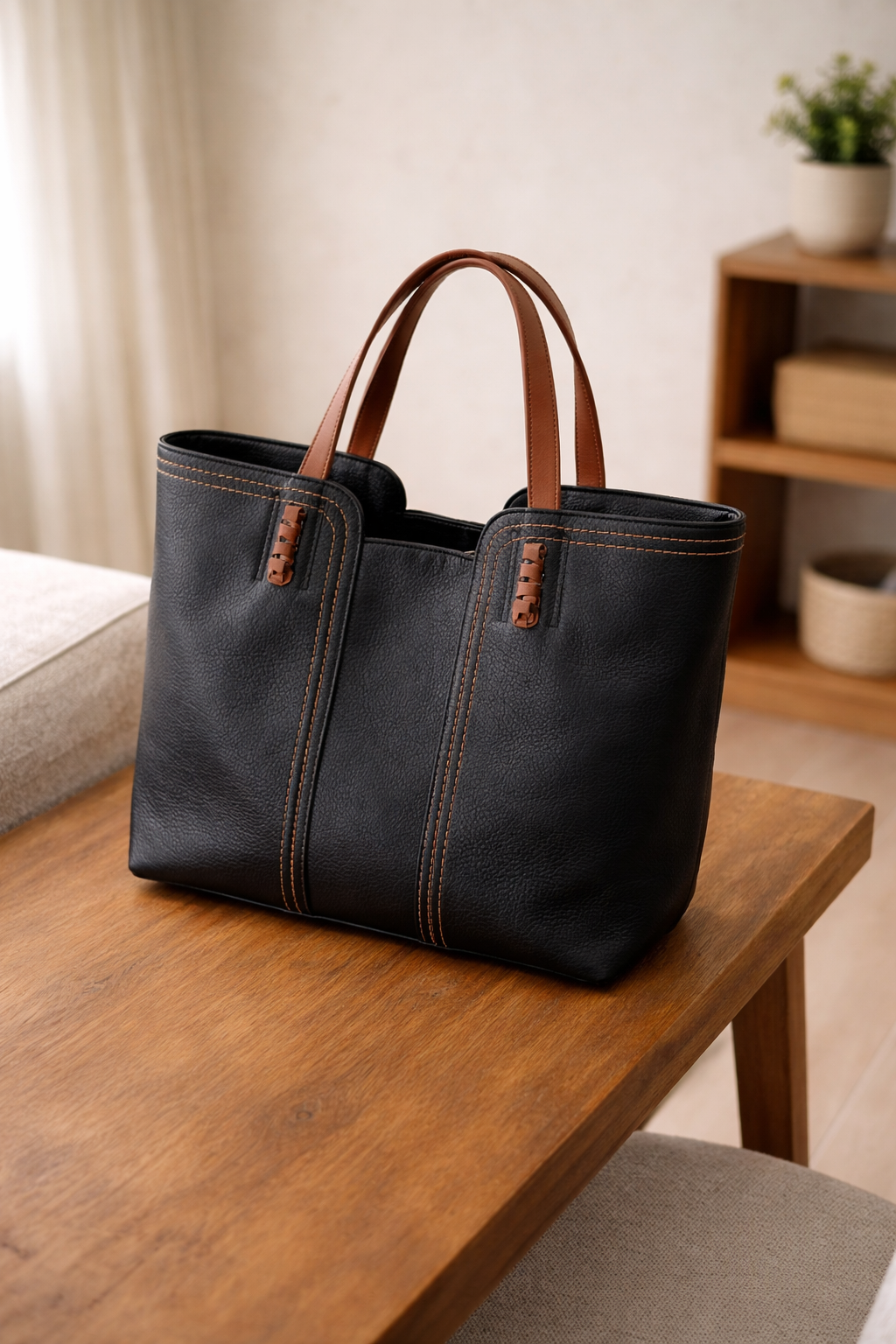Dámská taška tote shopper se strukturovaným tvarem