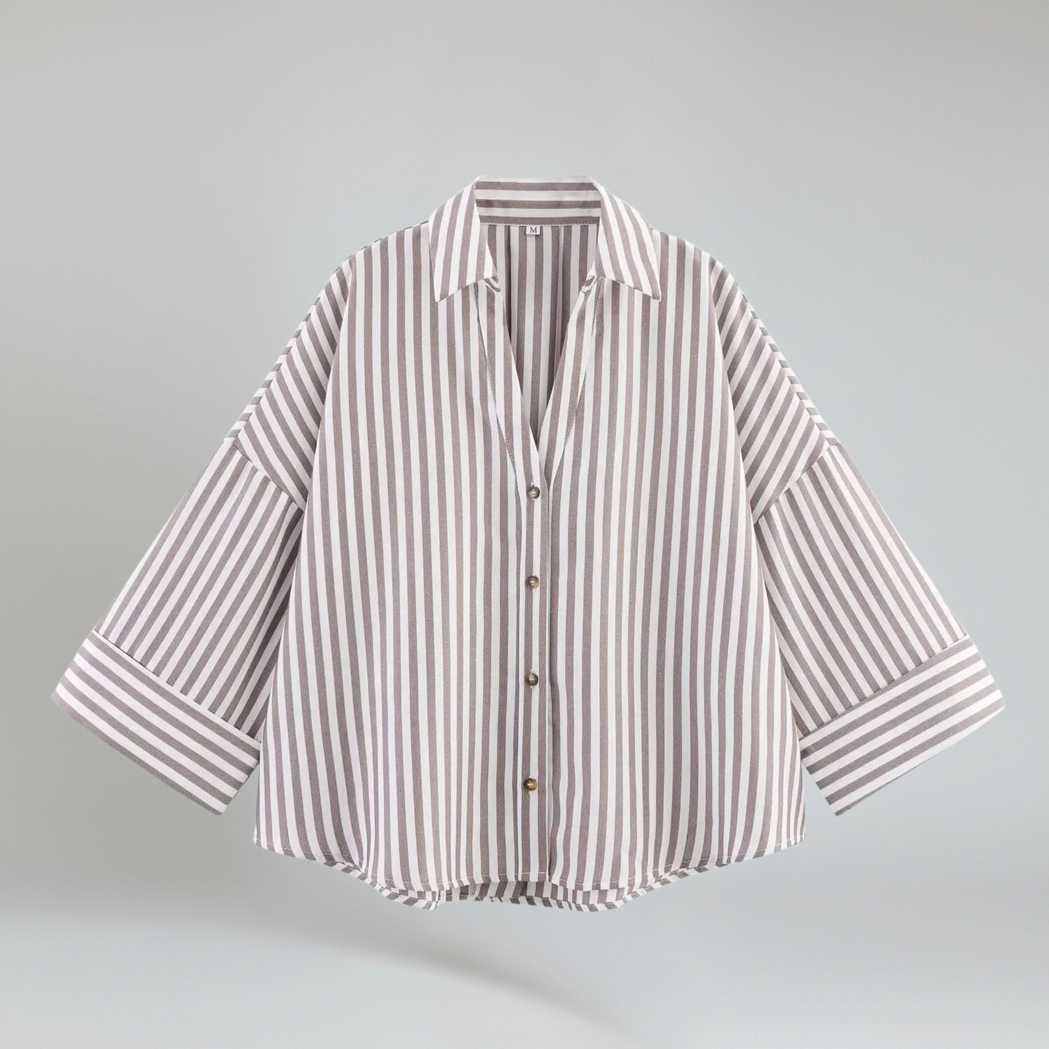 Dámská polyesterová košile s límečkem a zapínáním na knoflíky