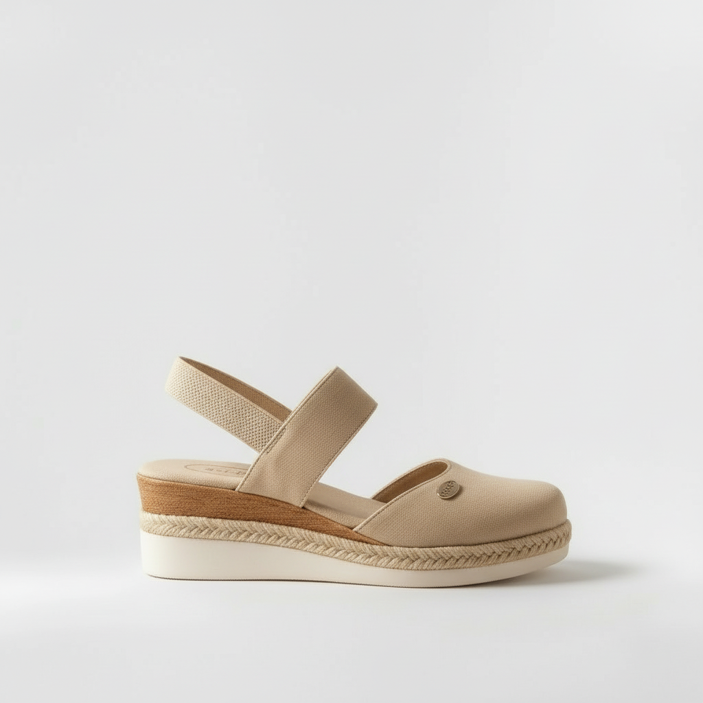 Sandale cu Platformă Stil Espadrile pentru Femei Pantofi cu Platformă din In