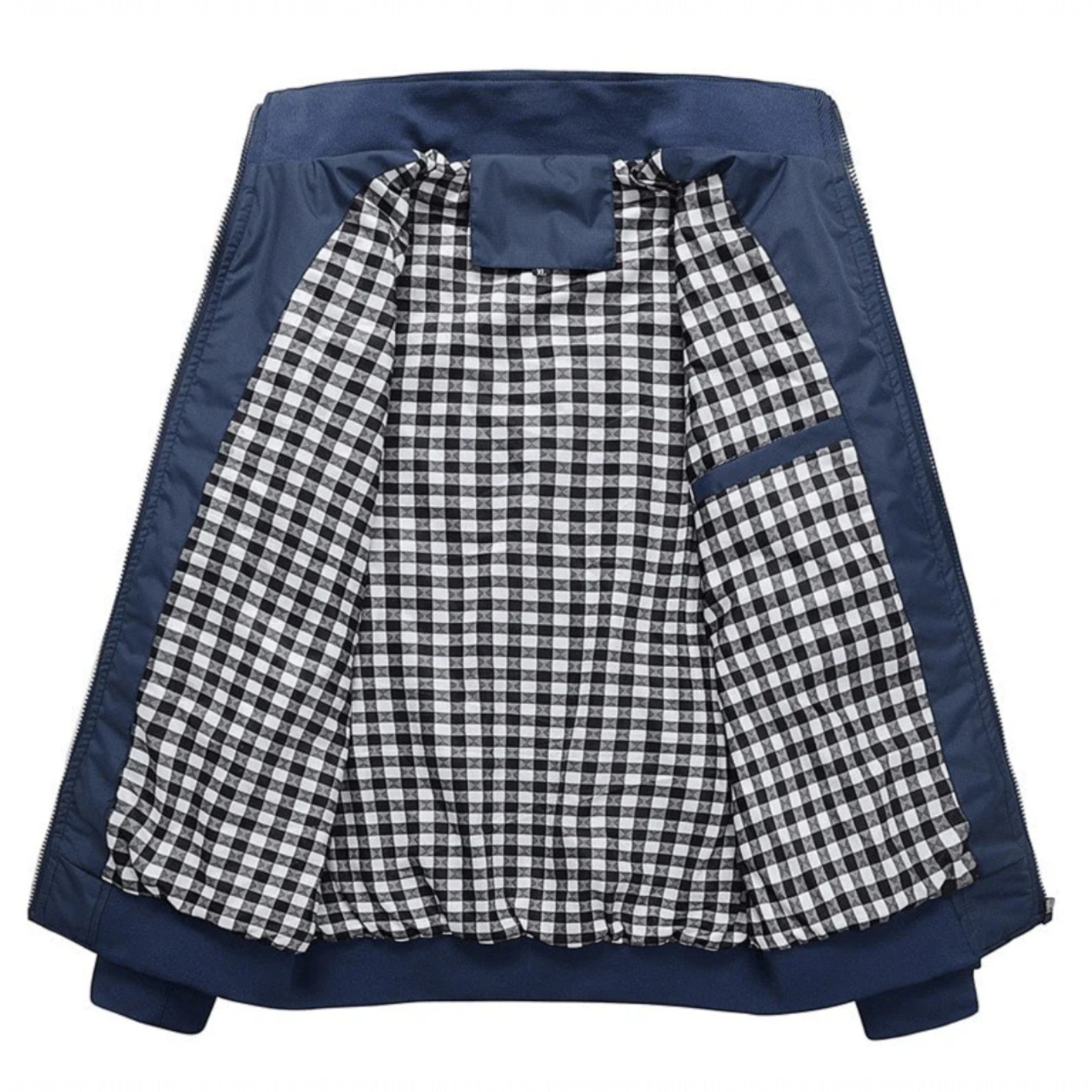 Jachetă bomber ușoară pentru bărbați, cu fermoar și guler înalt