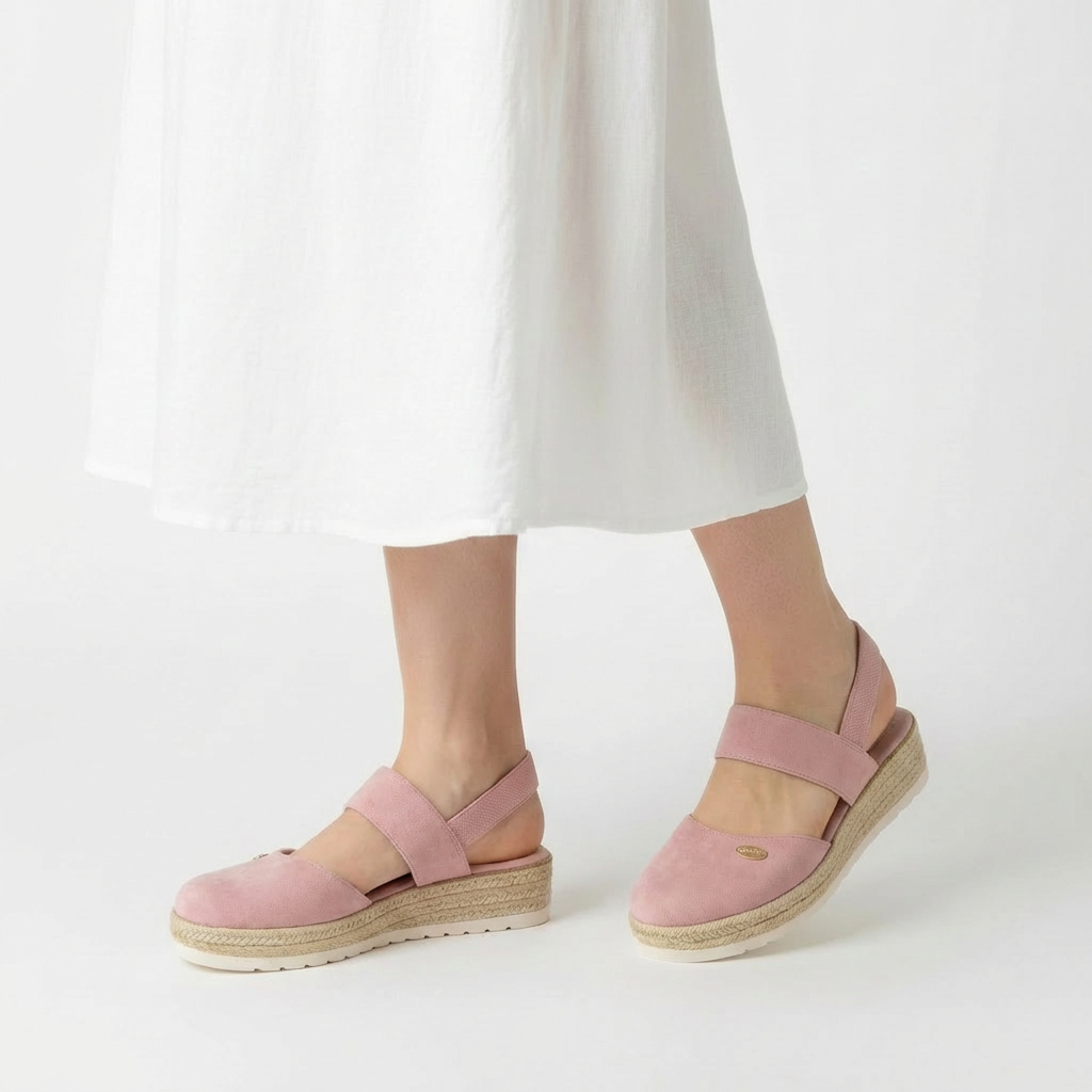 Sandale cu Platformă Stil Espadrile pentru Femei Pantofi cu Platformă din In