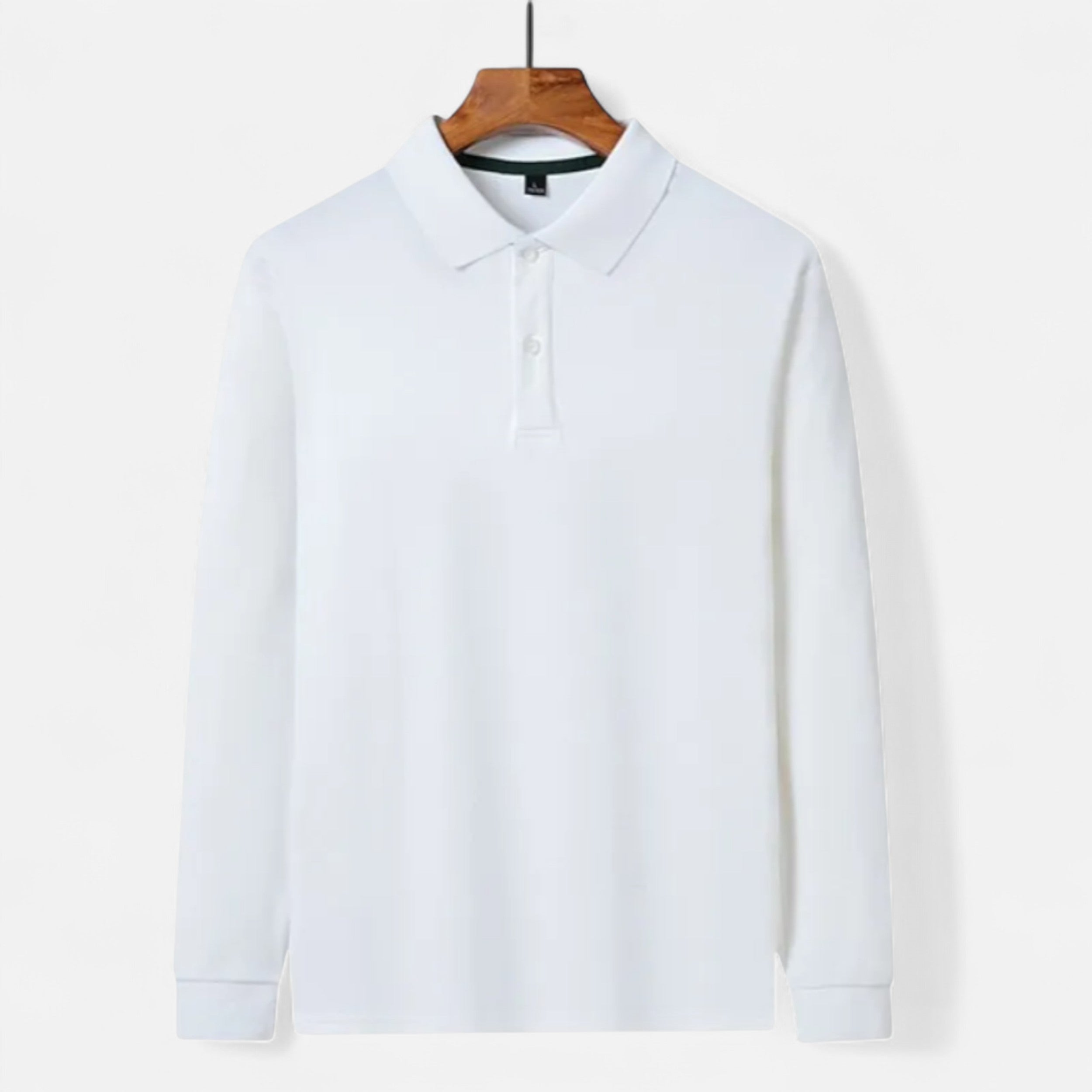 Eliaro Moda | Polo Hombre Manga Larga Algodón Perlado Business