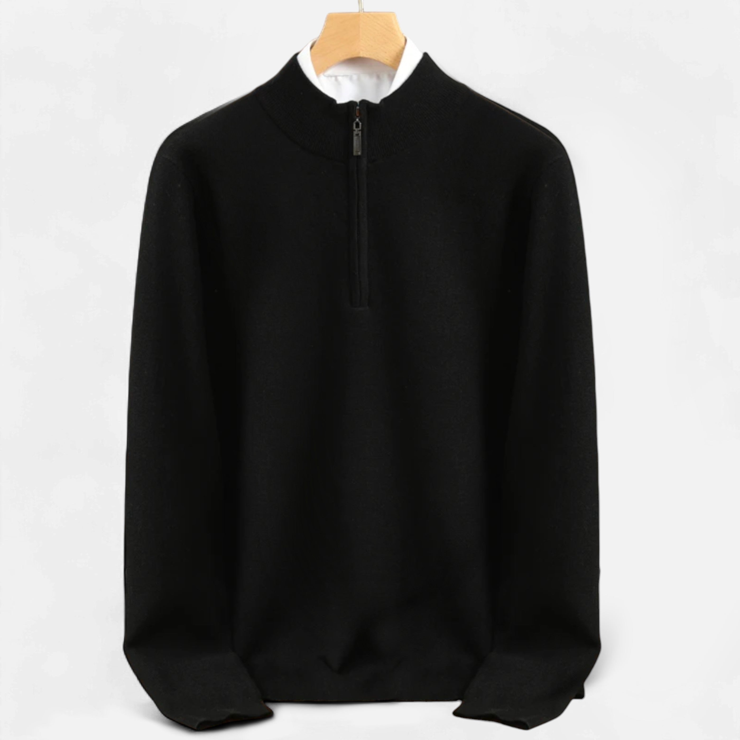 Eliaro Moda | Suéter Hombre Lana Merino Media Cremallera Cuello Semi Alto