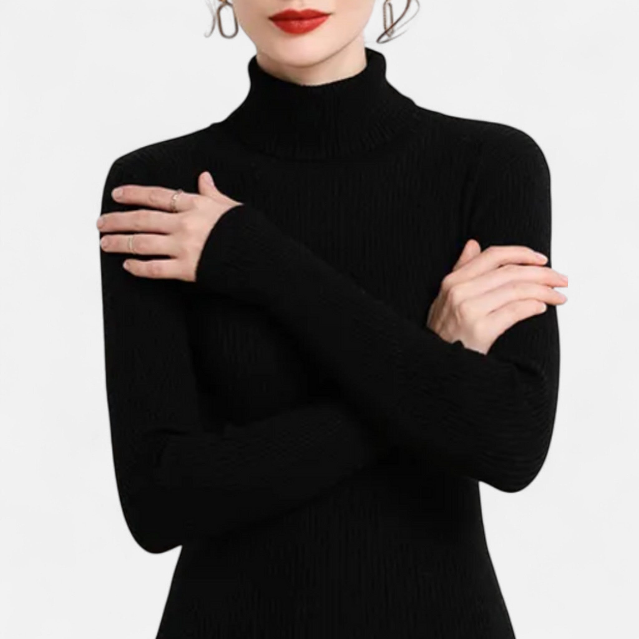 Eliaro Moda | Jersey Cuello Alto Mujer Elegancia Atemporal en Cachemira