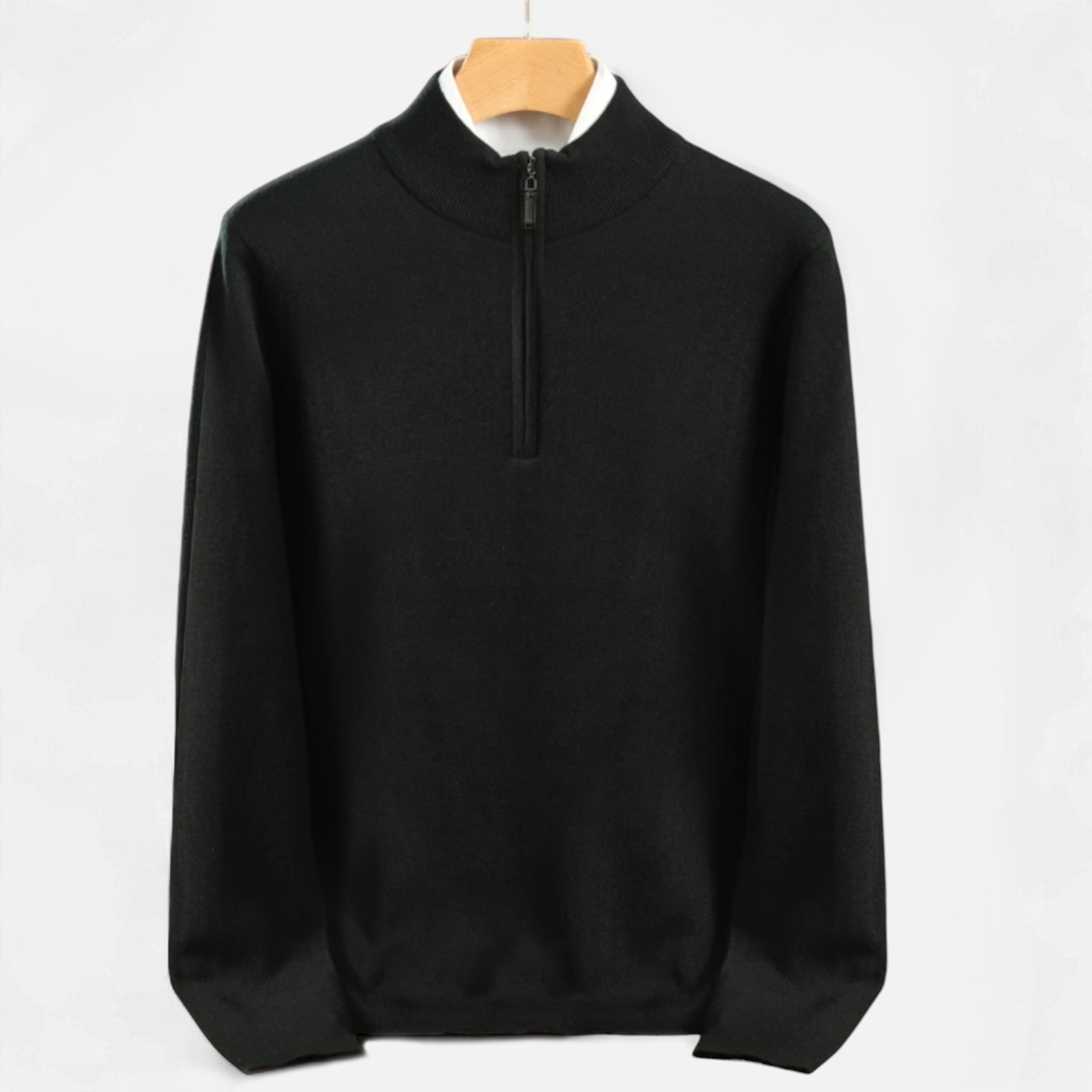 Eliaro Moda | Suéter Hombre Lana Merino Media Cremallera Cuello Semi Alto