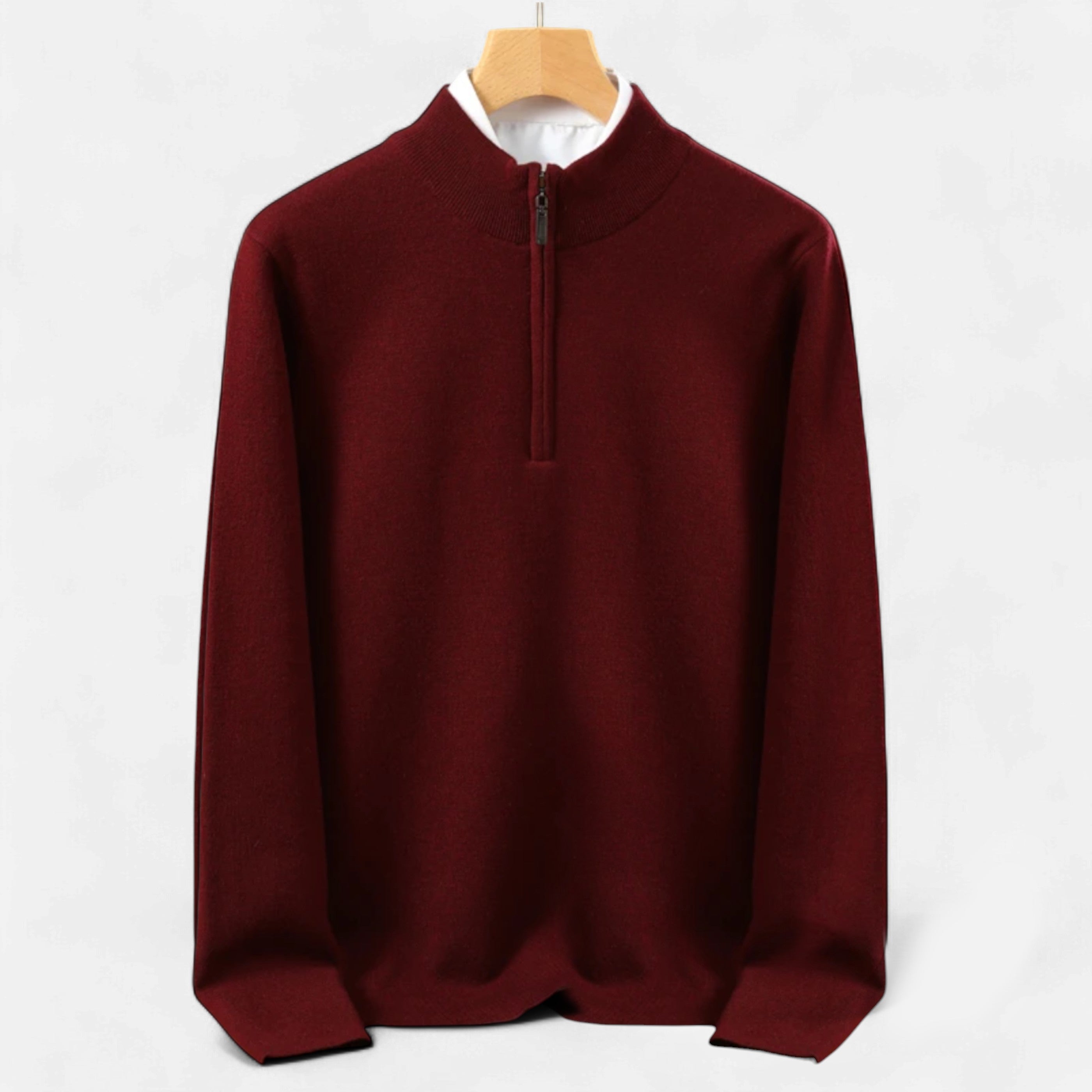 Eliaro Moda | Suéter Hombre Lana Merino Media Cremallera Cuello Semi Alto