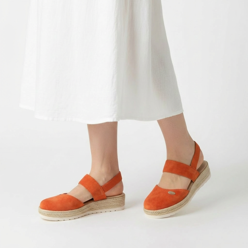 Sandale cu Platformă Stil Espadrile pentru Femei Pantofi cu Platformă din In