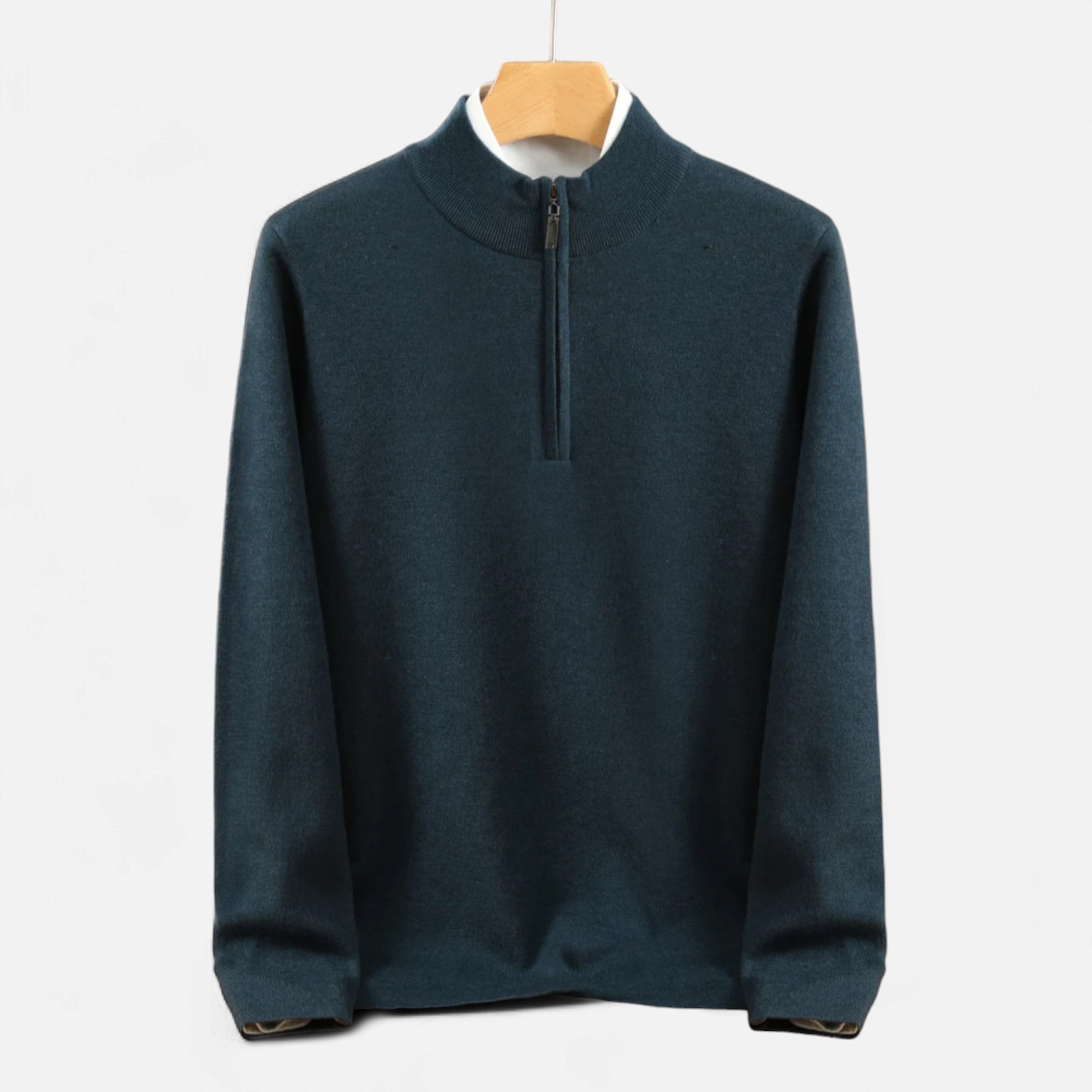 Eliaro Moda | Suéter Hombre Lana Merino Media Cremallera Cuello Semi Alto