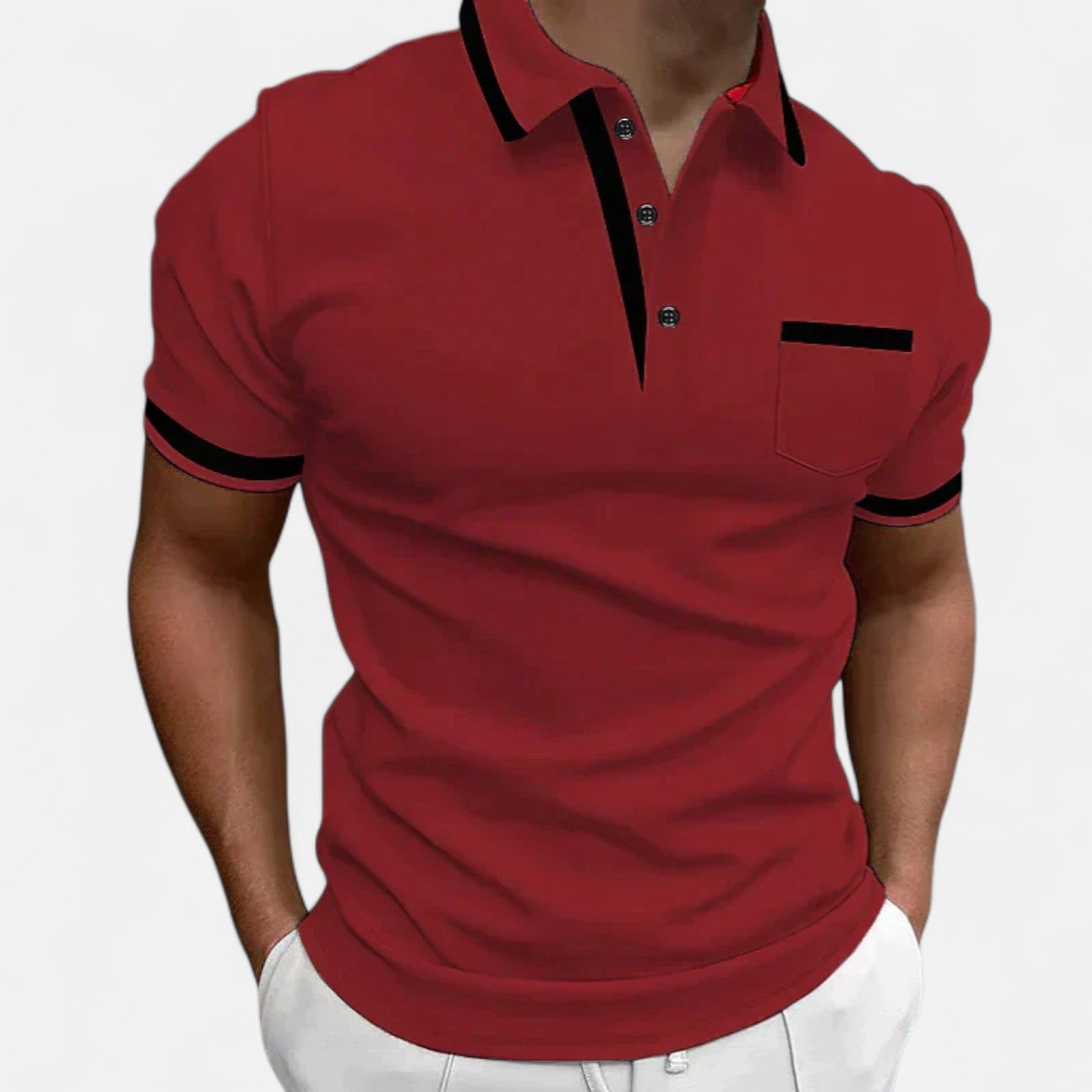 Eliaro Moda | Polo Slim Fit para Hombre – Diseño Contemporáneo con Detalles en Contraste y Silueta Ajustada