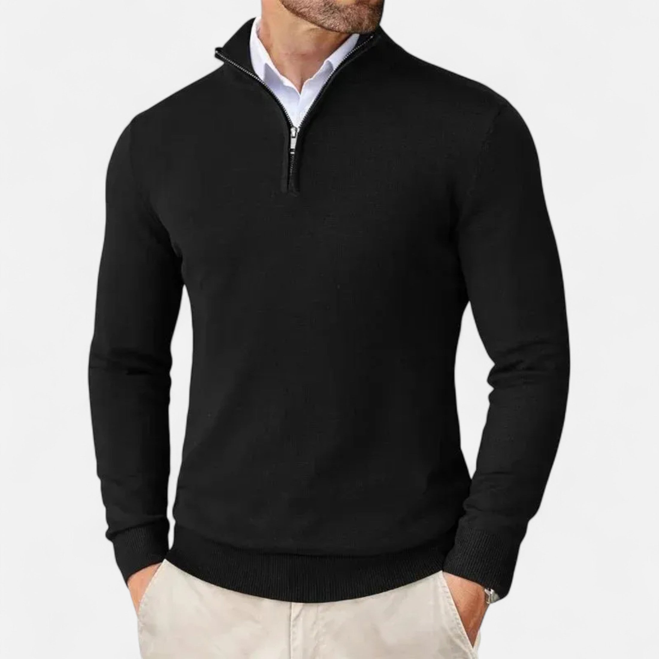 Eliaro Moda | Jersey Hombre Invierno Medio Cierre