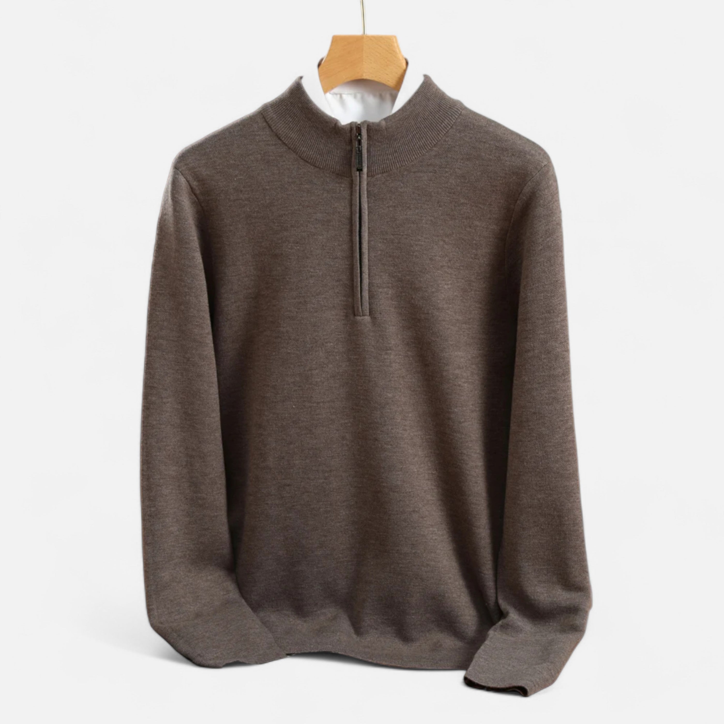 Eliaro Moda | Suéter Hombre Lana Merino Media Cremallera Cuello Semi Alto