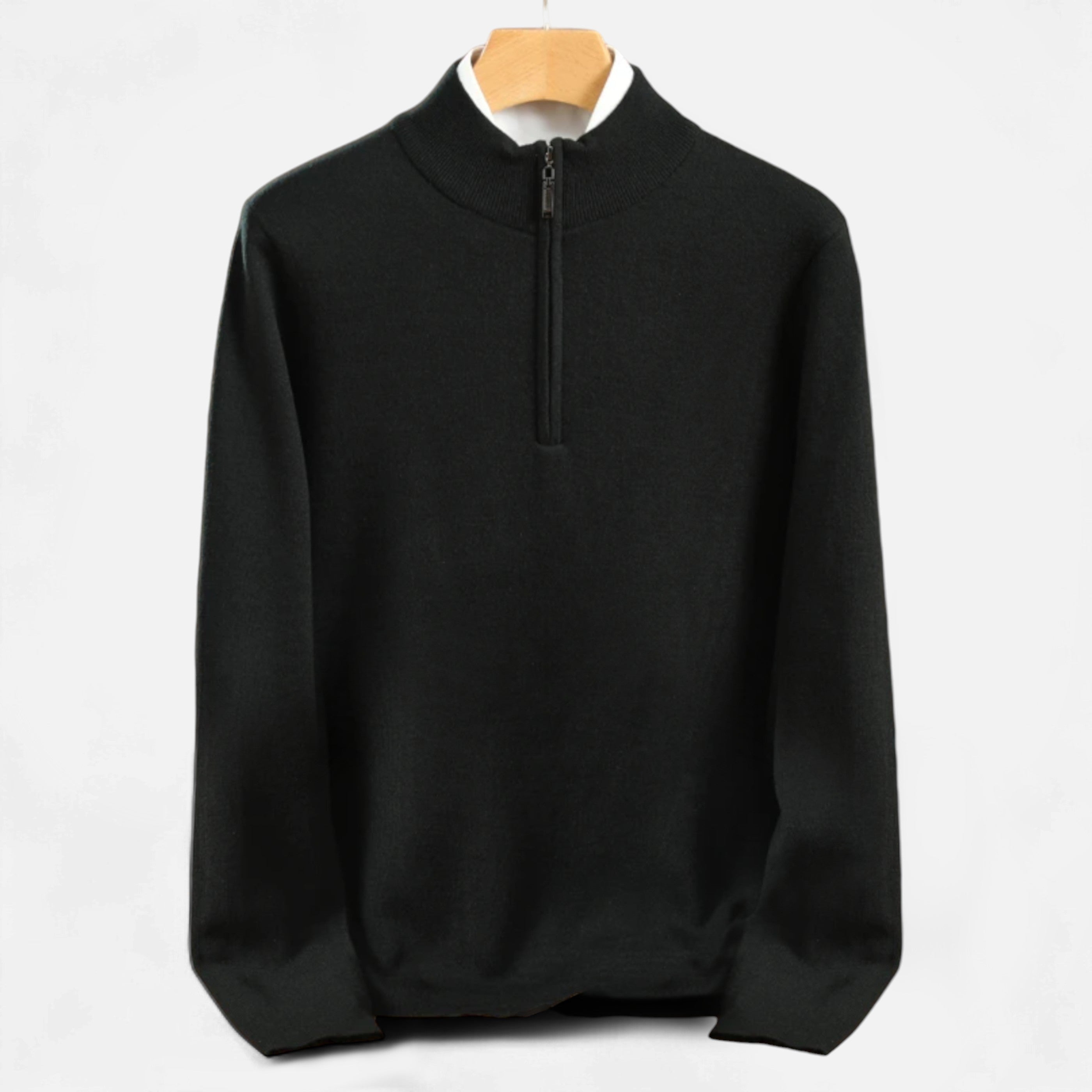 Eliaro Moda | Suéter Hombre Lana Merino Media Cremallera Cuello Semi Alto