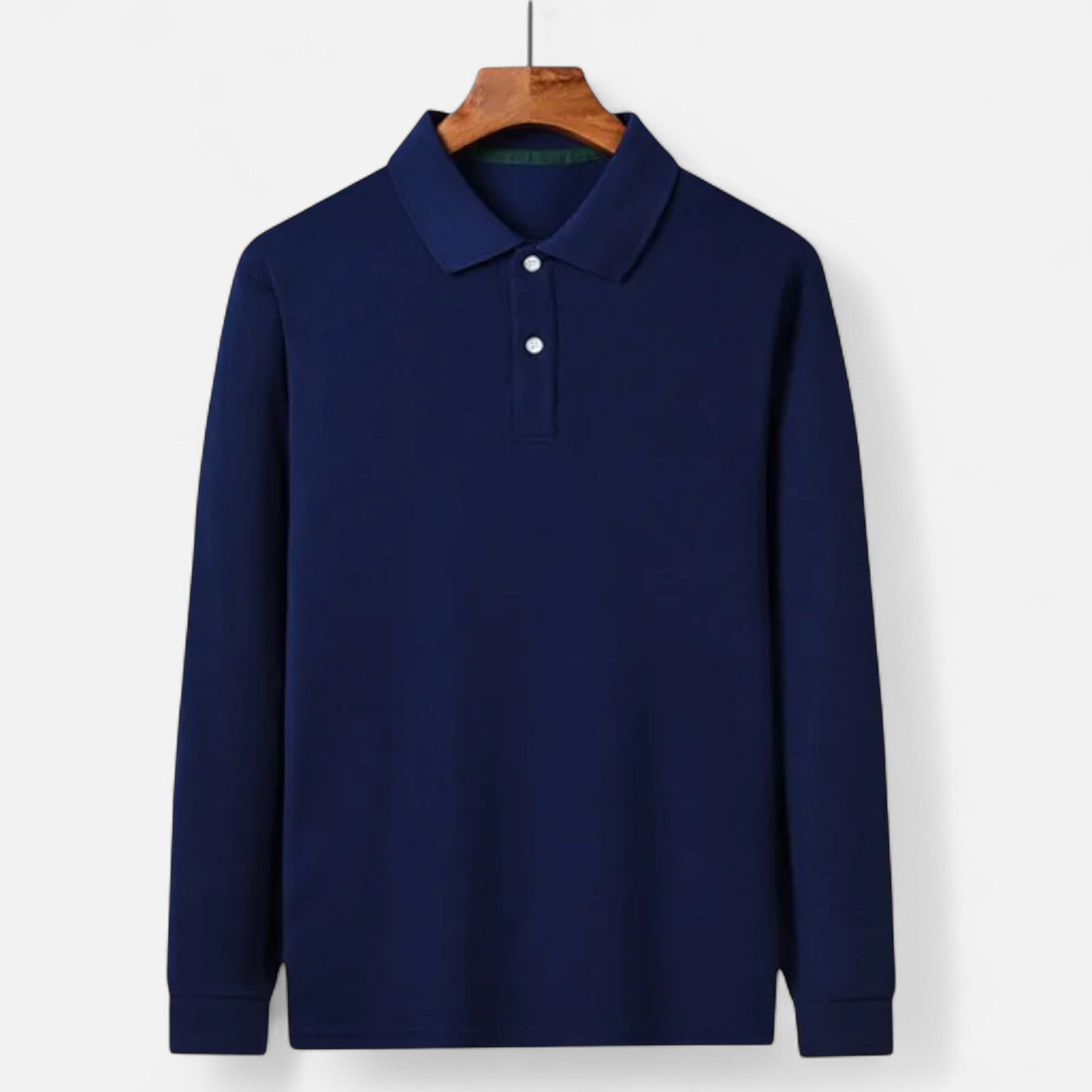 Eliaro Moda | Polo Hombre Manga Larga Algodón Perlado Business