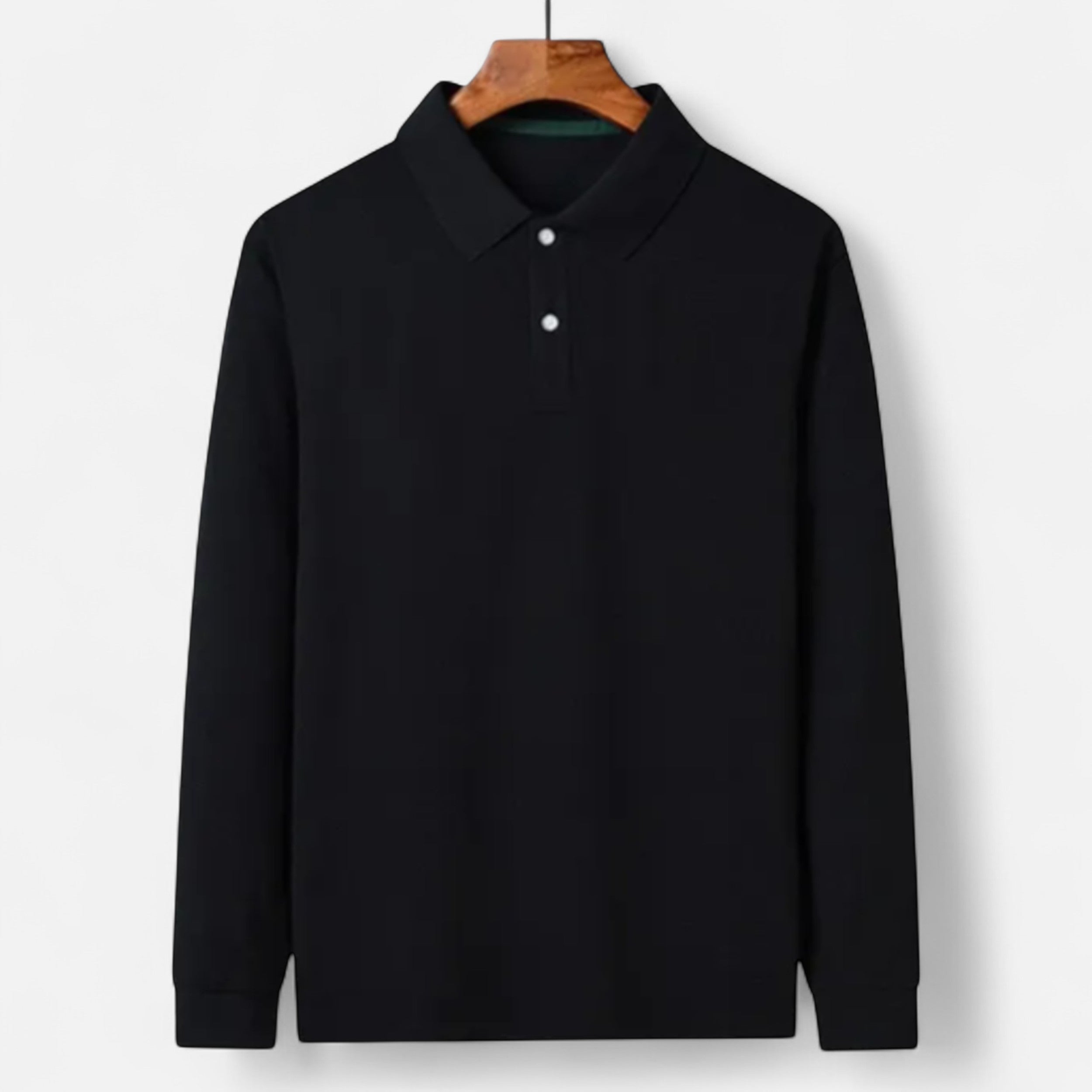 Eliaro Moda | Polo Hombre Manga Larga Algodón Perlado Business