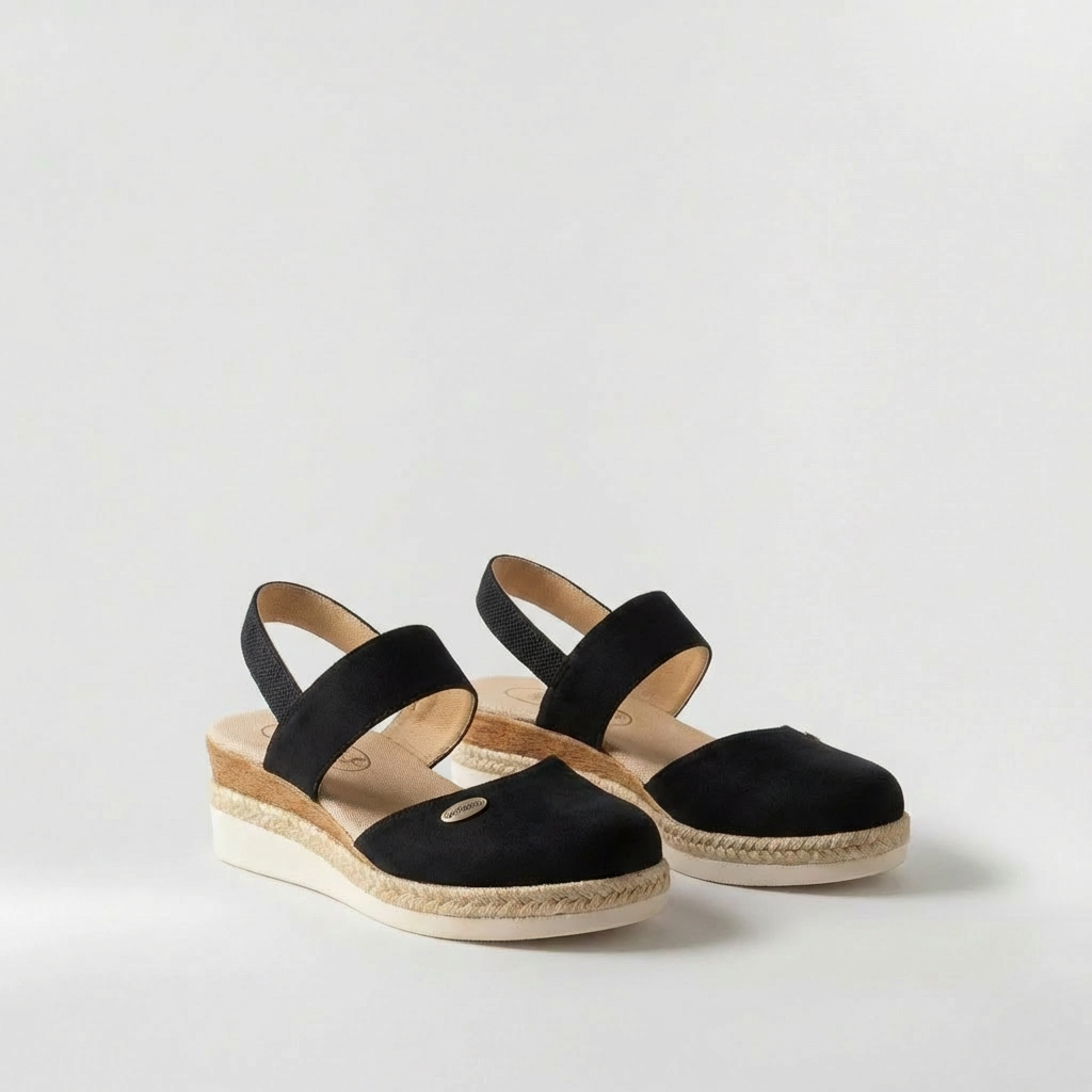 Sandale cu Platformă Stil Espadrile pentru Femei Pantofi cu Platformă din In