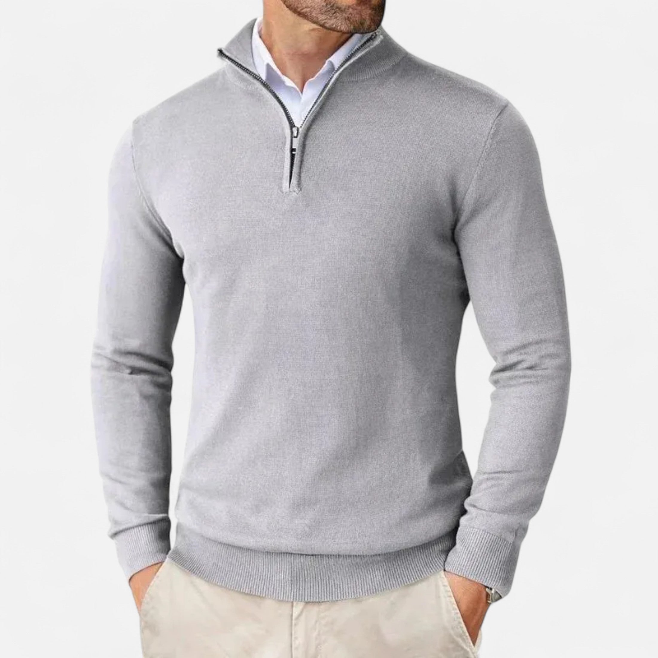 Eliaro Moda | Jersey Hombre Invierno Medio Cierre